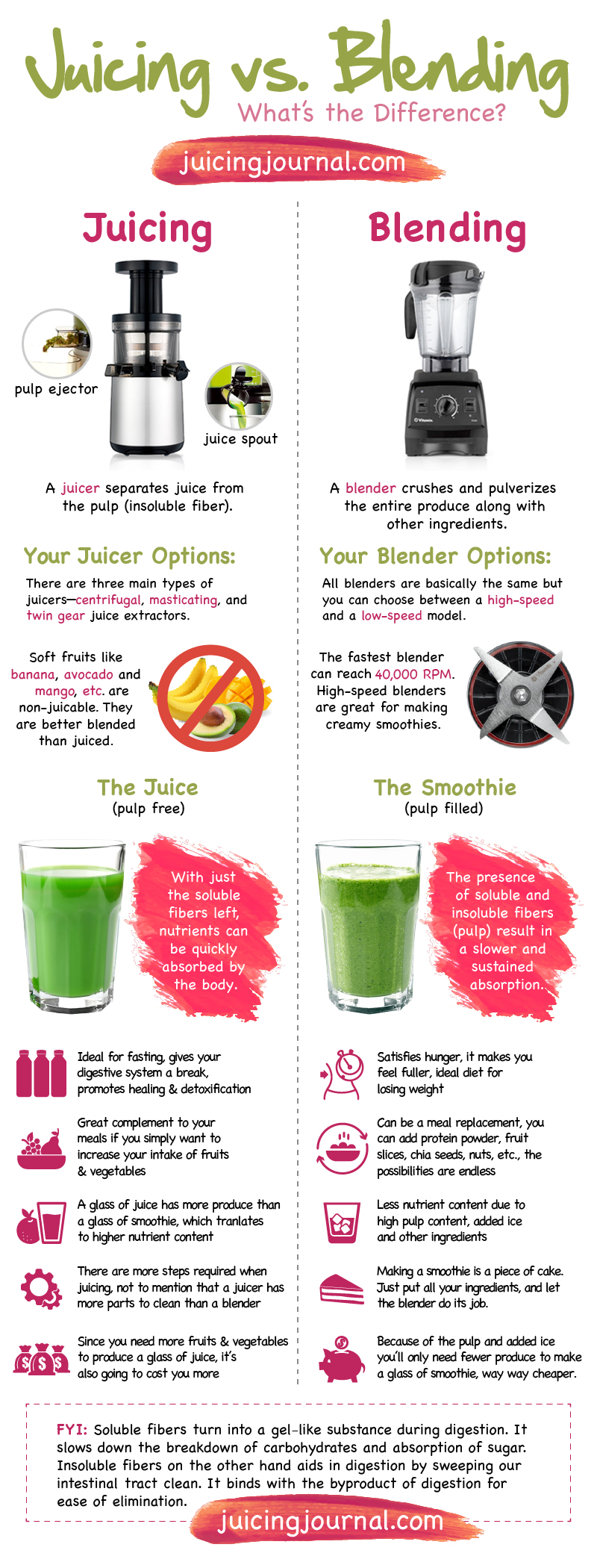 Juicing vs Blending Infographic « Lean Recipes